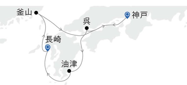 MITSUI OCEAN FUJI ベランダスイートF 【長崎発神戸着】夏の九州・瀬戸内海クルーズ(4日間)Bコース2